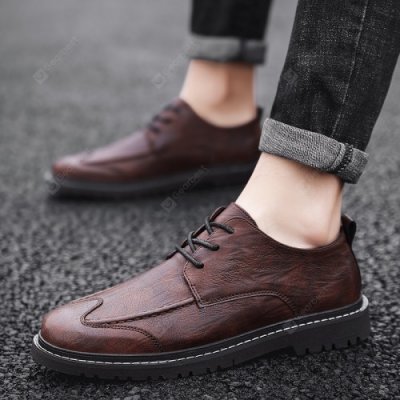 Microfiber Leather Men's Fashion Shoes Catwalk Business Dress Shoes