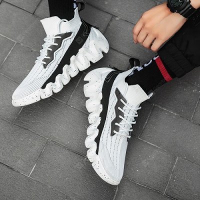 Men Cushioning Platform Sports Shoes Big Size Fashion Breathable Running Socks