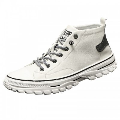 All-match High-top Boots Men's Soft Leather Shoes Lace-up Tooling Shoes